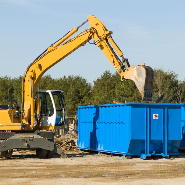 are there any restrictions on where a residential dumpster can be placed in Glidden